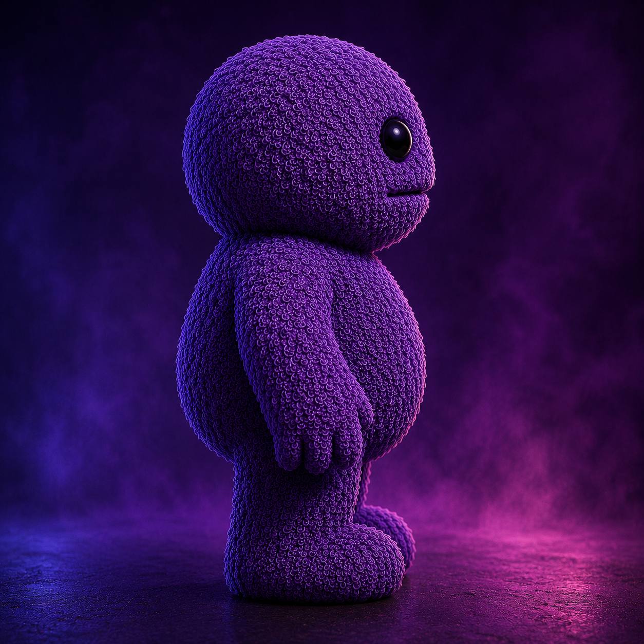 Shmunguss in a purple studio